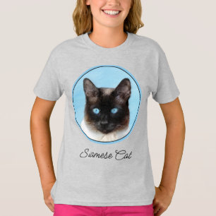 Siamese Cat Painting - Cute Original Cat Art T-Shi T-Shirt