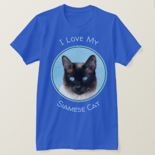 Siamese Cat Painting - Cute Original Cat Art T-Shirt