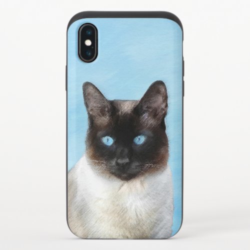 Siamese Cat Painting _ Cute Original Cat Art iPhone X Slider Case