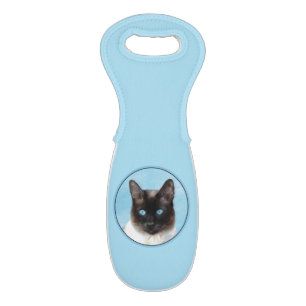 Siamese Cat Painting - Cute Original Cat Art Wine Bag