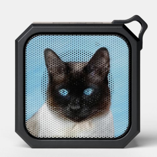 Siamese Cat Painting Original Animal Art Bluetooth Speaker