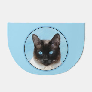 Siamese Cat Painting Original Animal Art Doormat