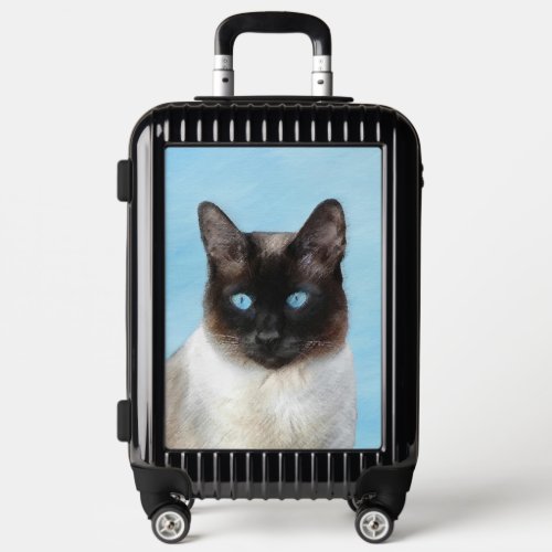 Siamese Cat Painting Original Animal Art Luggage