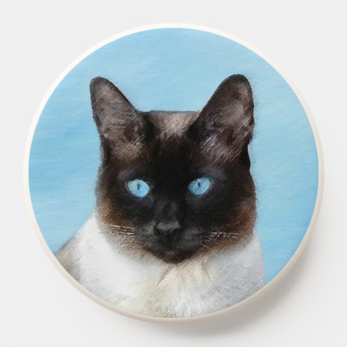 Siamese Cat Painting Original Animal Art PopSocket