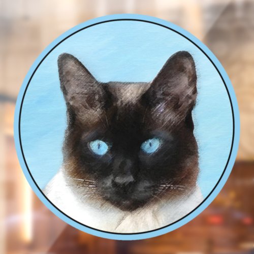 Siamese Cat Painting Original Animal Art Window Cling
