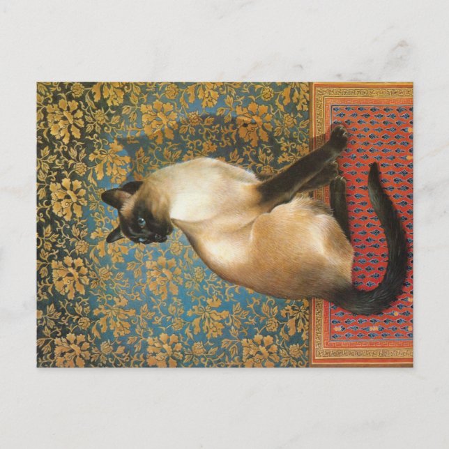 SIAMESE CAT PAINTING  POSTCARD (Front)