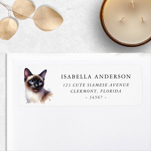 Siamese Cat Personalized Return Address Labels