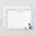 Siamese Cat Personalized Stationery Note Card at Zazzle