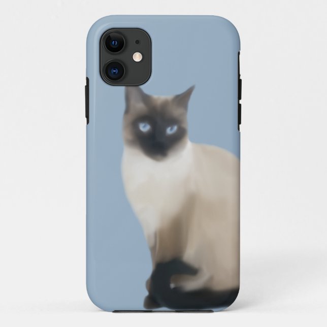 Siamese Cat Phone Case (Back)