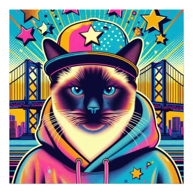SIAMESE CAT PHOTO PRINT (Front)