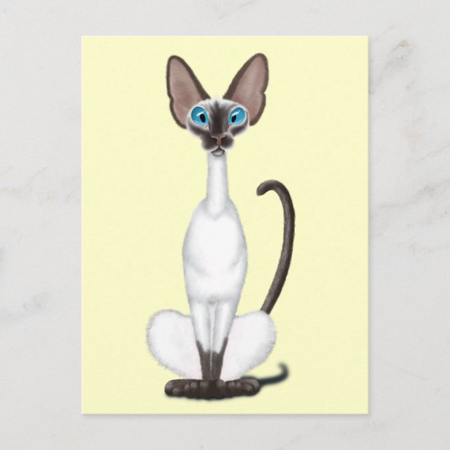 Siamese Cat Postcard (Front)
