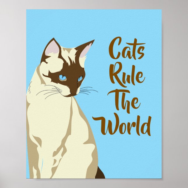 Siamese Cat Quotes Poster (Front)