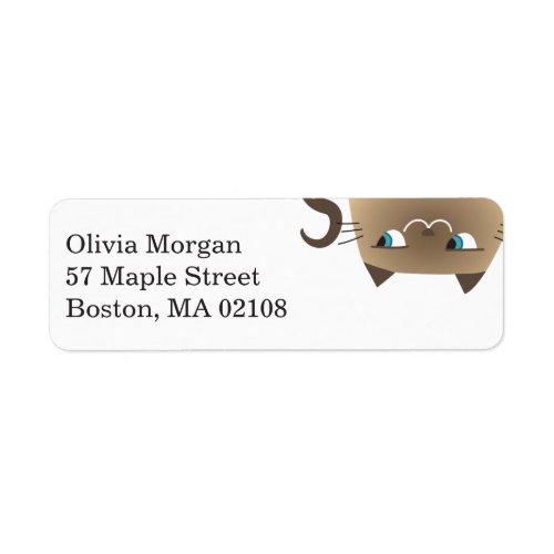 Siamese Cat Return Address Label