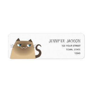 Siamese Cat Return Address Label