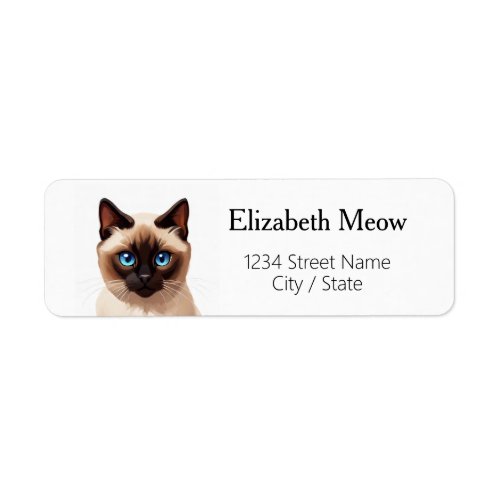Siamese cat Return Address Labels