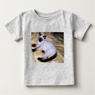 Siamese cat sandstone animal art pet cute kitty baby T-Shirt