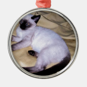 Siamese cat sandstone animal art pet cute kitty metal ornament