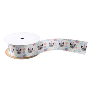 Siamese Cat Satin Ribbon