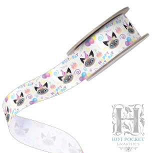 Siamese Cat Satin Ribbon