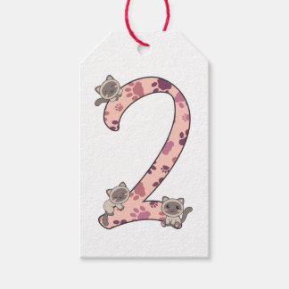 Siamese Cat Second Birthday For Kids Cats Gift Tag
