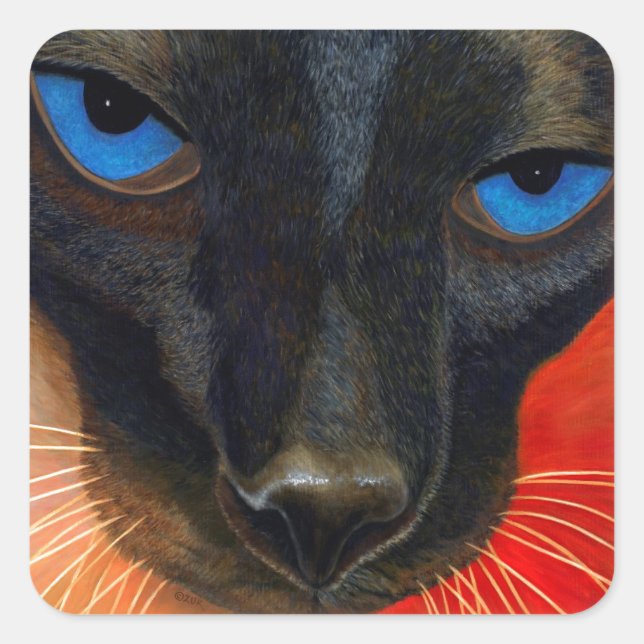 Siamese Cat Square Sticker (Front)