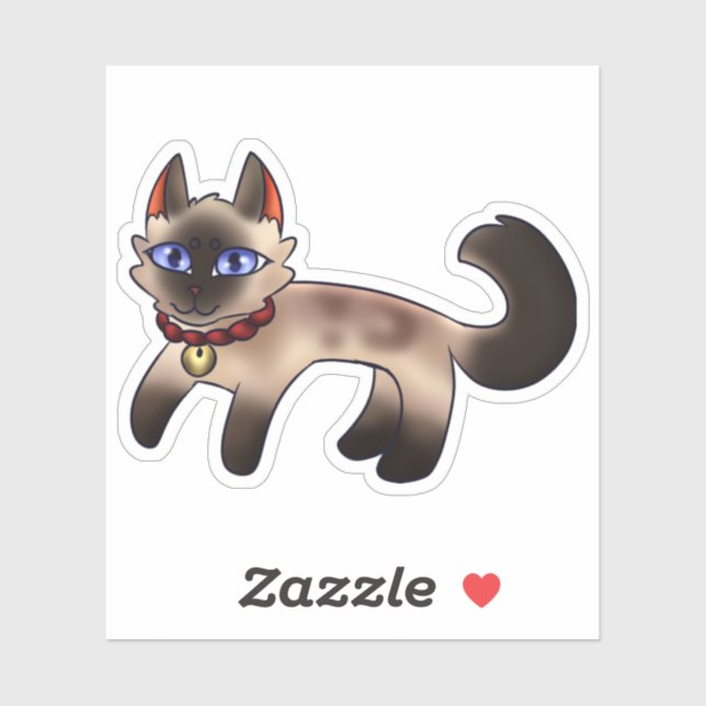 Siamese cat sticker (Sheet)