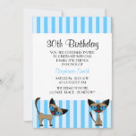 Siamese Cat Striped Birthday Invitation