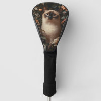 Siamese Cat Surrounded By Blush Pink Flowers