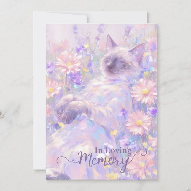 Siamese cat sympathy card (Front)