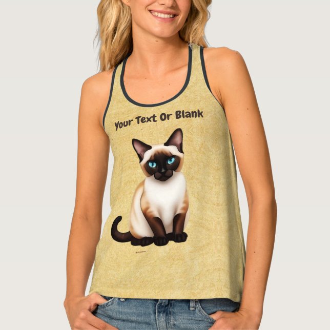 Siamese Cat Tank Top (Front)