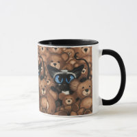 Siamese Cat Teddy Bear Hug by BiHrLe