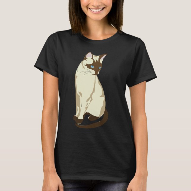 Siamese cat tee shirt (Front)
