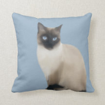 Siamese Cat Throw Pillow