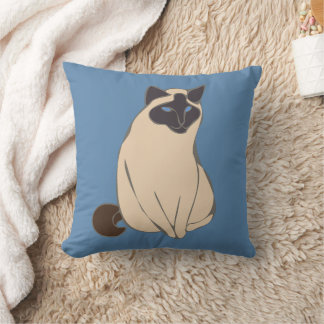 Siamese Cat Throw Pillow
