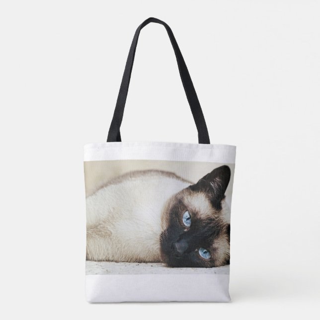 Siamese Cat Tote Bag (Back)
