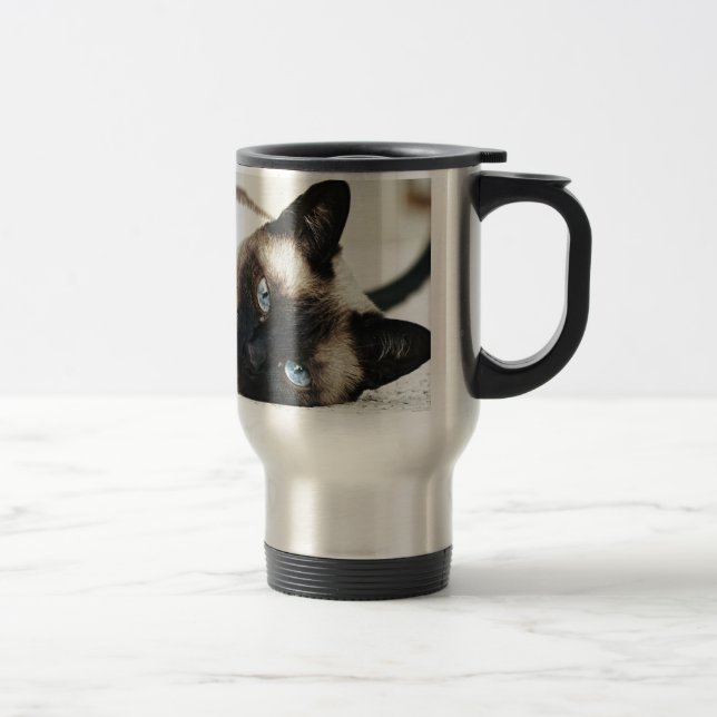 Siamese Cat Travel Mug (Right)