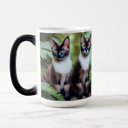 Siamese Cat Twins Magic Morph Mug