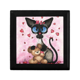 Siamese Cat Valentines Day by Bihrle Gift Box