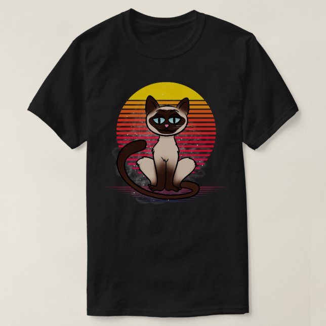 Siamese Cat Vapor T-Shirt (Design Front)