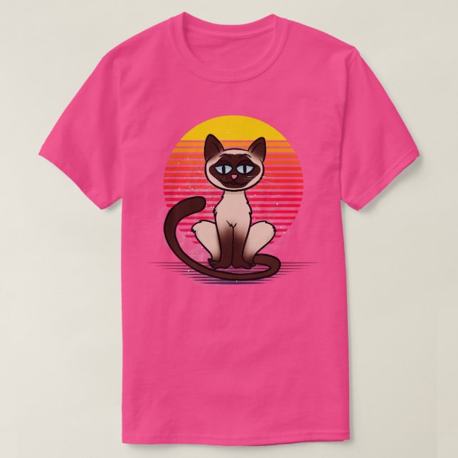 Siamese Cat Vapor T-Shirt (Design Front)