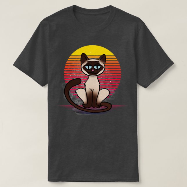 Siamese Cat Vapor T-Shirt (Design Front)