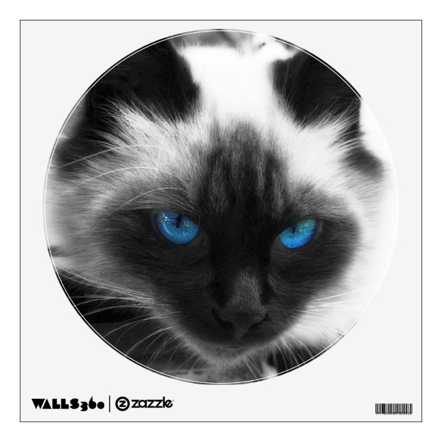 Siamese Cat Wall Sticker (Front)