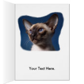 Siamese Cat with Blue Eyes Cards (Inside (Right))