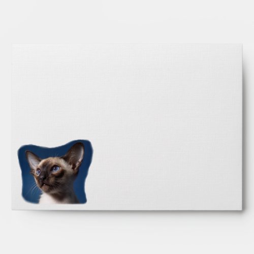 Siamese Cat with Blue Eyes Envelope
