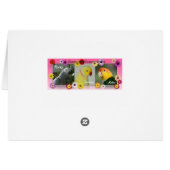 Siamese Cat with Leopard Print Wild Animal Spots Cards (Back Horizontal)