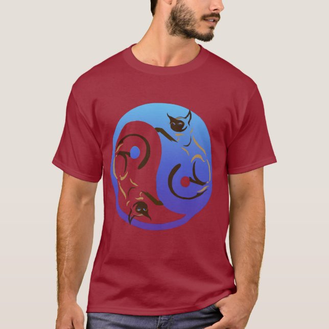 Siamese Cat Yin and YangT-Shirt T-Shirt (Front)
