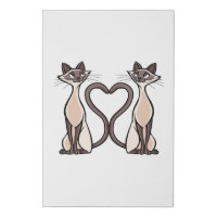 Siamese cats heart
