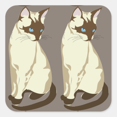 Siamese cats stickers