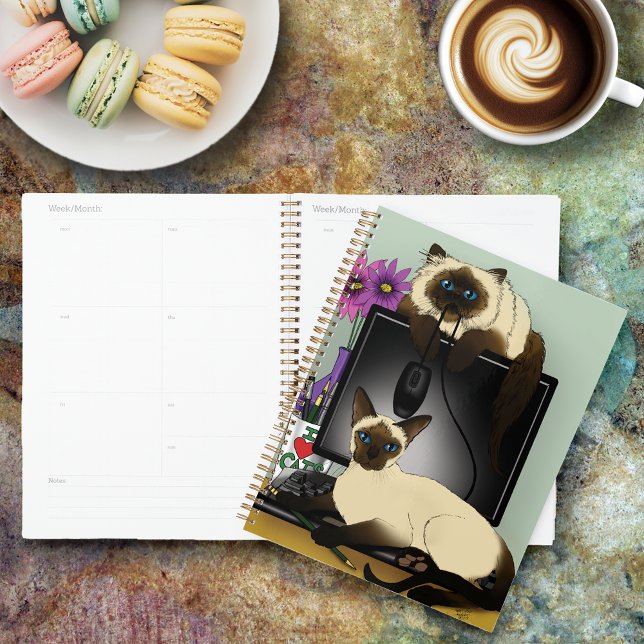 Siamese Computer Cats Mischief  Planner (Creator Uploaded)