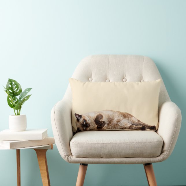 Siamese Cozy Cat Lumbar Pillow (Chair)